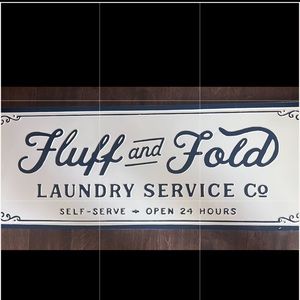 Fluff & Fold Laundry Service Metal Wall Decor